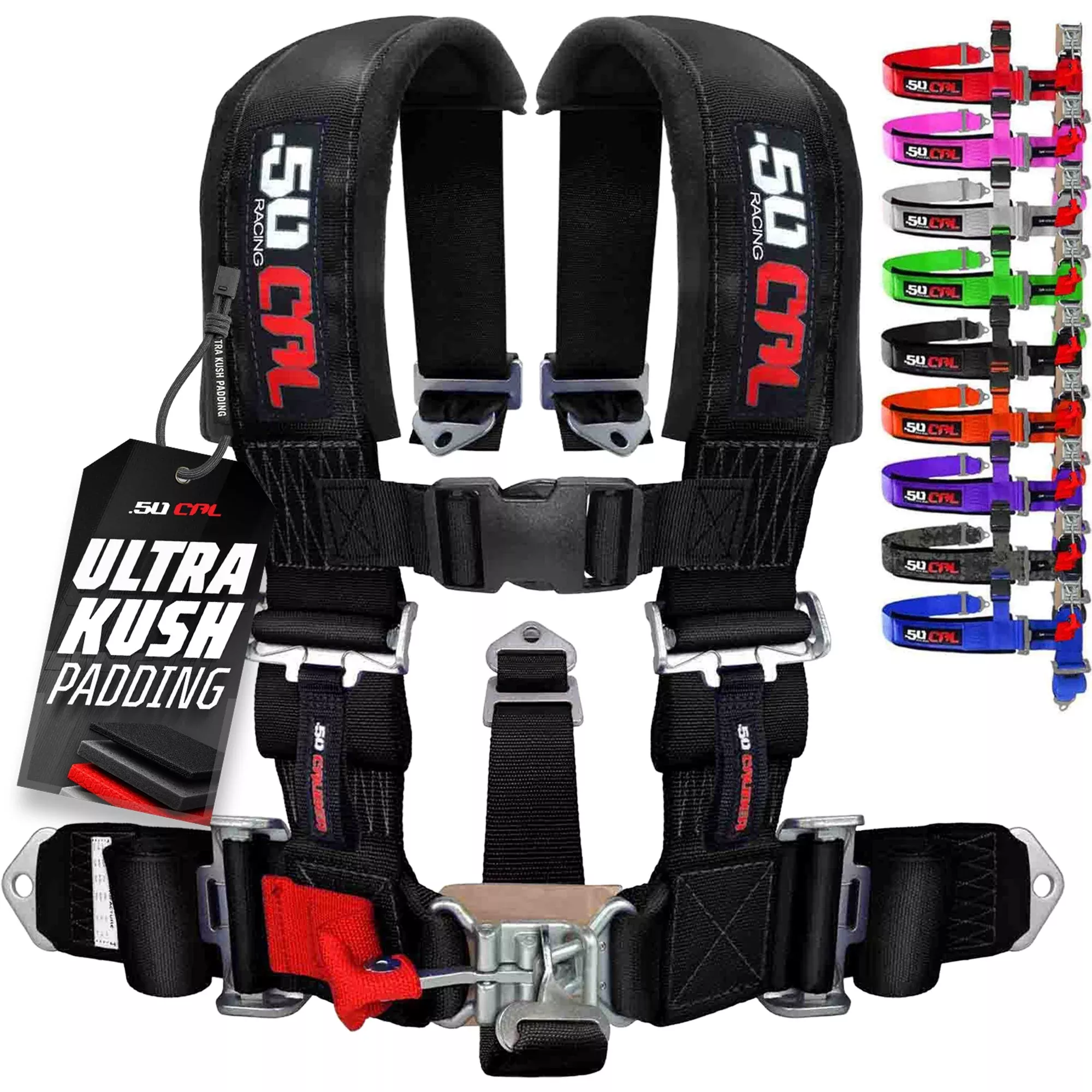 50 Caliber Pro Series 3″ 5-Point Race-Latch UTV Harness