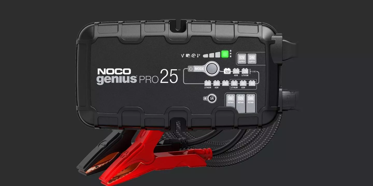 GENIUSPRO256V/12V/24V 25-Amp Smart Battery Charger