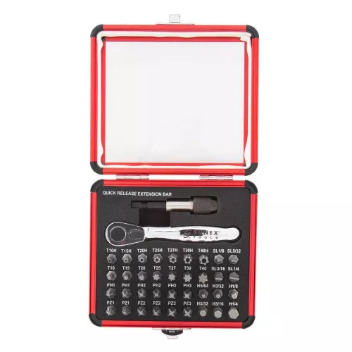 [PN: 9726] SUNEX Tools 38 Pc. Mini Ratchet & Bit Set