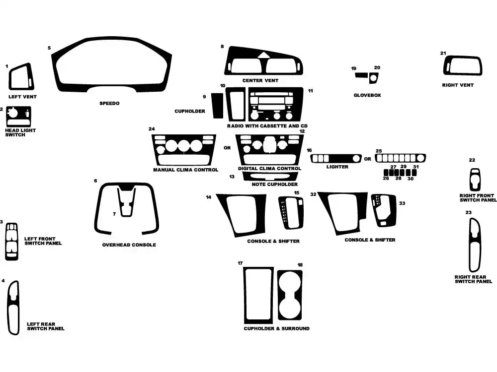 Rdash™ Volvo XC70 2003-2004 Dash Kits Buy Direct