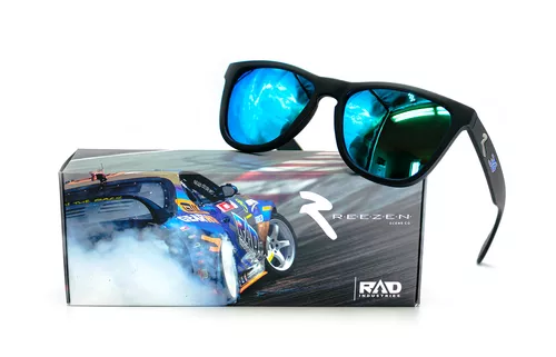 REEZEN Eyewear – “TEAM SIGNATURE” Satin Black Frame, Extreme Blue Lens