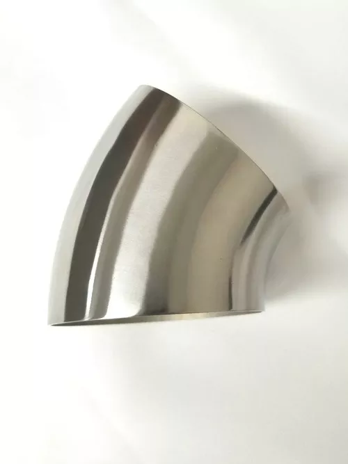Ticon 4” Diameter Titanium 45º Elbow: 1D /3.5″ CLR, 1.5mm /.059″