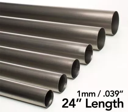 Ticon6” Diameter Titanium Tube: 24” Length, 1mm/.039”